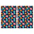 thumbnail image 1 of 2 Pcs Pioneer Flower Floral Print Pattern Kitchen Towels, Funny Microfiber Dish Towel Set, 18" X 26" Tea Towels, 1 of 6
