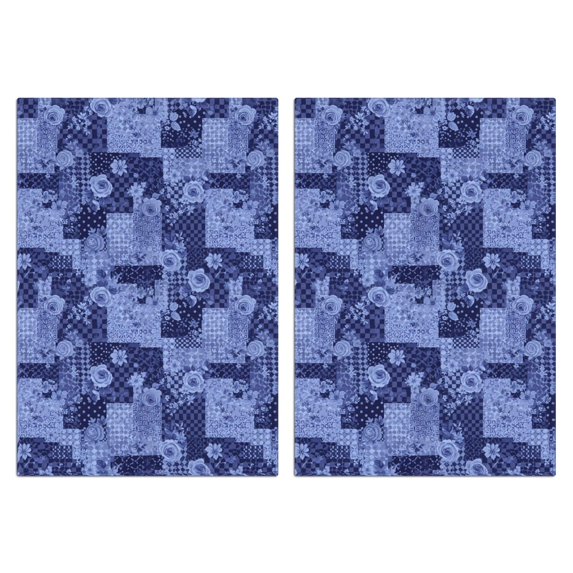 2 Pcs Pioneer Flower Floral Print Pattern Kitchen Towels, Funny Microfiber Dish Towel Set, 18" X 26" Tea Towels