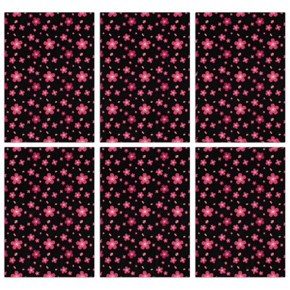 2 Pcs Pioneer Flower Floral Print Pattern Kitchen Towels, Funny Microfiber Dish Towel Set, 18" X 26" Tea Towels