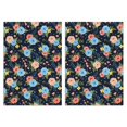 thumbnail image 1 of 2 Pcs Pioneer Flower Floral Print Pattern Kitchen Towels, Funny Microfiber Dish Towel Set, 18" X 26" Tea Towels, 1 of 6