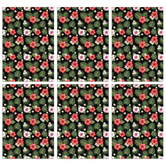 2 Pcs Pioneer Flower Floral Print Pattern Kitchen Towels, Funny Microfiber Dish Towel Set, 18" X 26" Tea Towels