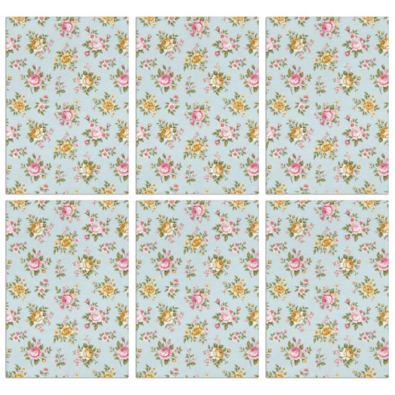 2 Pcs Pioneer Flower Floral Print Pattern Kitchen Towels, Funny Microfiber Dish Towel Set, 18" X 26" Tea Towels