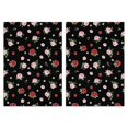 thumbnail image 1 of 2 Pcs Pioneer Flower Floral Print Pattern Kitchen Towels, Funny Microfiber Dish Towel Set, 18" X 26" Tea Towels, 1 of 6