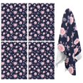 thumbnail image 1 of 4 Pcs Pioneer Flower Floral Print Pattern Kitchen Towels, Funny Microfiber Dish Towel Set, 18" X 26" Tea Towels, 1 of 6