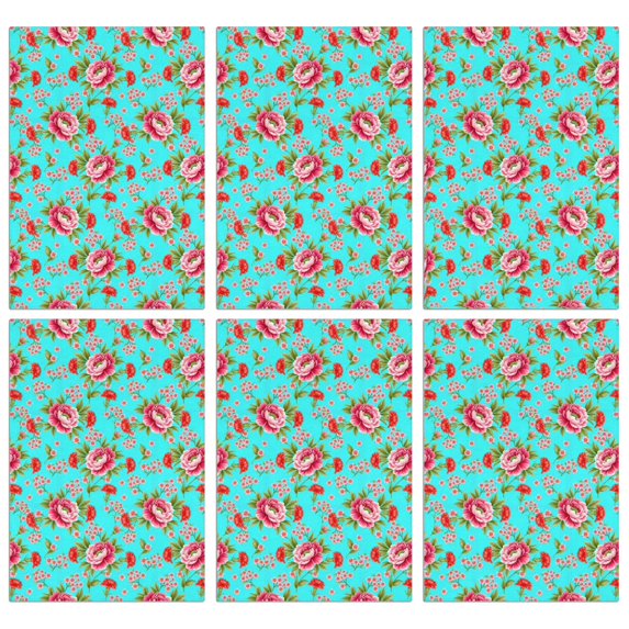 2 Pcs Pioneer Flower Floral Print Pattern Kitchen Towels, Funny Microfiber Dish Towel Set, 18" X 26" Tea Towels