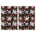 thumbnail image 1 of 2 Pcs Pioneer Flower Floral Print Pattern Kitchen Towels, Funny Microfiber Dish Towel Set, 18" X 26" Tea Towels, 1 of 6