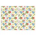 thumbnail image 1 of 2 Pcs Pioneer Flower Floral Print Pattern Kitchen Towels, Funny Microfiber Dish Towel Set, 18" X 26" Tea Towels, 1 of 6