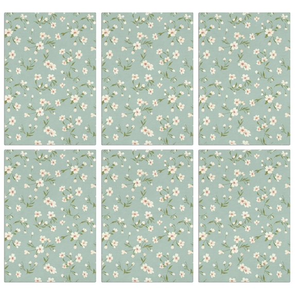 2 Pcs Pioneer Flower Floral Print Pattern Kitchen Towels, Funny Microfiber Dish Towel Set, 18" X 26" Tea Towels