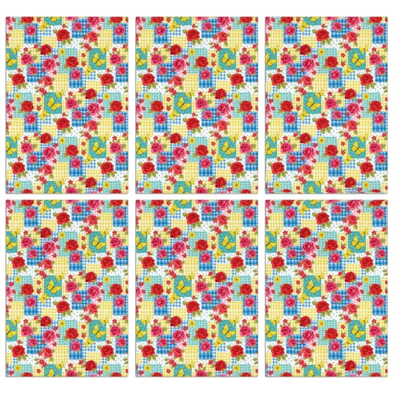 2 Pcs Pioneer Flower Floral Print Pattern Kitchen Towels, Funny Microfiber Dish Towel Set, 18" X 26" Tea Towels