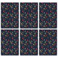 thumbnail image 1 of 6 Pcs Pioneer Flower Floral Print Pattern Kitchen Towels, Funny Microfiber Dish Towel Set, 18" X 26" Tea Towels, 1 of 6