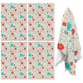 thumbnail image 1 of 2 Pcs Pioneer Flower Floral Print Pattern Kitchen Towels, Funny Microfiber Dish Towel Set, 18" X 26" Tea Towels, 1 of 6