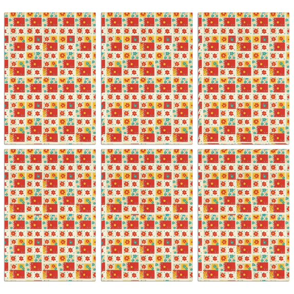 2 Pcs Pioneer Flower Floral Print Pattern Kitchen Towels, Funny Microfiber Dish Towel Set, 18" X 26" Tea Towels