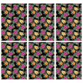 thumbnail image 1 of 6 Pcs Pioneer Flower Floral Print Pattern Kitchen Towels, Funny Microfiber Dish Towel Set, 18" X 26" Tea Towels, 1 of 6