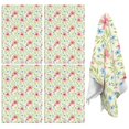 thumbnail image 1 of 2 Pcs Pioneer Flower Floral Print Pattern Kitchen Towels, Funny Microfiber Dish Towel Set, 18" X 26" Tea Towels, 1 of 6