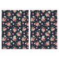 thumbnail image 1 of 2 Pcs Pioneer Flower Floral Print Pattern Kitchen Towels, Funny Microfiber Dish Towel Set, 18" X 26" Tea Towels, 1 of 6