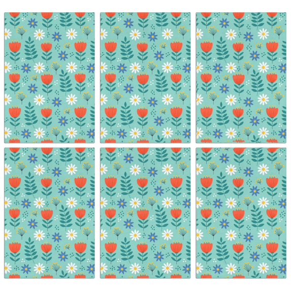 2 Pcs Pioneer Flower Floral Print Pattern Kitchen Towels, Funny Microfiber Dish Towel Set, 18" X 26" Tea Towels