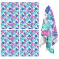 thumbnail image 1 of 4 Pcs Pioneer Flower Floral Print Pattern Kitchen Towels, Funny Microfiber Dish Towel Set, 18" X 26" Tea Towels, 1 of 6