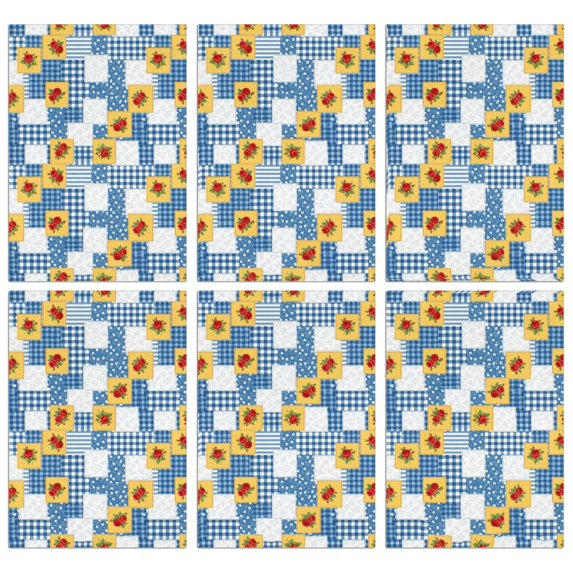 2 Pcs Pioneer Flower Floral Print Pattern Kitchen Towels, Funny Microfiber Dish Towel Set, 18" X 26" Tea Towels