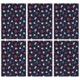 thumbnail image 1 of 6 Pcs Pioneer Flower Floral Print Pattern Kitchen Towels, Funny Microfiber Dish Towel Set, 18" X 26" Tea Towels, 1 of 6