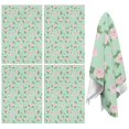 thumbnail image 1 of 2 Pcs Pioneer Flower Floral Print Pattern Kitchen Towels, Funny Microfiber Dish Towel Set, 18" X 26" Tea Towels, 1 of 6