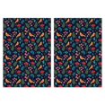 thumbnail image 1 of 2 Pcs Pioneer Flower Floral Print Pattern Kitchen Towels, Funny Microfiber Dish Towel Set, 18" X 26" Tea Towels, 1 of 6