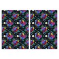 thumbnail image 1 of 2 Pcs Pioneer Flower Floral Print Pattern Kitchen Towels, Funny Microfiber Dish Towel Set, 18" X 26" Tea Towels, 1 of 6