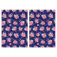 thumbnail image 1 of 2 Pcs Pioneer Flower Floral Print Pattern Kitchen Towels, Funny Microfiber Dish Towel Set, 18" X 26" Tea Towels, 1 of 6