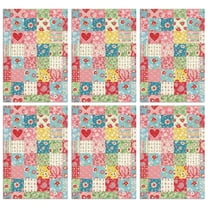 6 Pcs Pioneer Flower Floral Print Pattern Kitchen Towels, Funny Microfiber Dish Towel Set, 18" X 26" Tea Towels