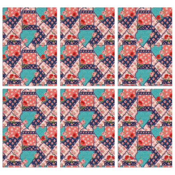 2 Pcs Pioneer Flower Floral Print Pattern Kitchen Towels, Funny Microfiber Dish Towel Set, 18" X 26" Tea Towels