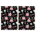 thumbnail image 1 of 2 Pcs Pioneer Flower Floral Print Pattern Kitchen Towels, Funny Microfiber Dish Towel Set, 18" X 26" Tea Towels, 1 of 6