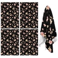 thumbnail image 1 of 2 Pcs Pioneer Flower Floral Print Pattern Kitchen Towels, Funny Microfiber Dish Towel Set, 18" X 26" Tea Towels, 1 of 6