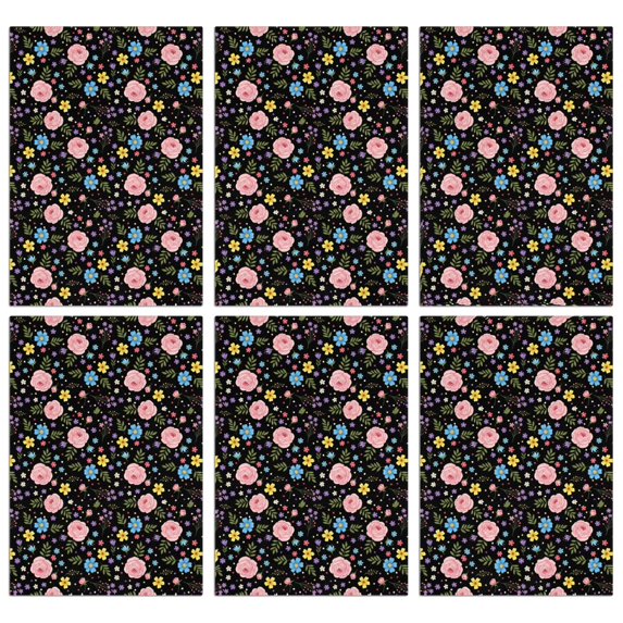 2 Pcs Pioneer Flower Floral Print Pattern Kitchen Towels, Funny Microfiber Dish Towel Set, 18" X 26" Tea Towels