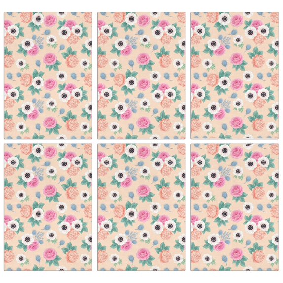 2 Pcs Pioneer Flower Floral Print Pattern Kitchen Towels, Funny Microfiber Dish Towel Set, 18" X 26" Tea Towels