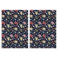 thumbnail image 1 of 2 Pcs Pioneer Flower Floral Print Pattern Kitchen Towels, Funny Microfiber Dish Towel Set, 18" X 26" Tea Towels, 1 of 6