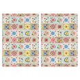 thumbnail image 1 of 2 Pcs Pioneer Flower Floral Print Pattern Kitchen Towels, Funny Microfiber Dish Towel Set, 18" X 26" Tea Towels, 1 of 6