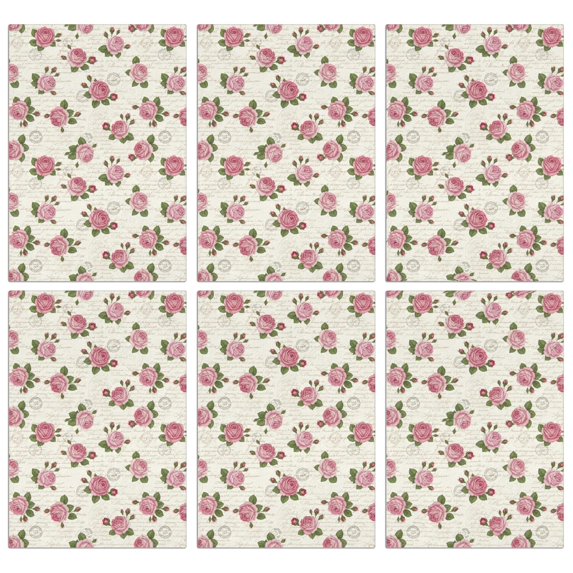2 Pcs Pioneer Flower Floral Print Pattern Kitchen Towels, Funny Microfiber Dish Towel Set, 18" X 26" Tea Towels