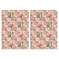 thumbnail image 1 of 2 Pcs Pioneer Flower Floral Print Pattern Kitchen Towels, Funny Microfiber Dish Towel Set, 18" X 26" Tea Towels, 1 of 6