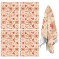 thumbnail image 1 of 4 Pcs Pioneer Flower Floral Print Pattern Kitchen Towels, Funny Microfiber Dish Towel Set, 18" X 26" Tea Towels, 1 of 6