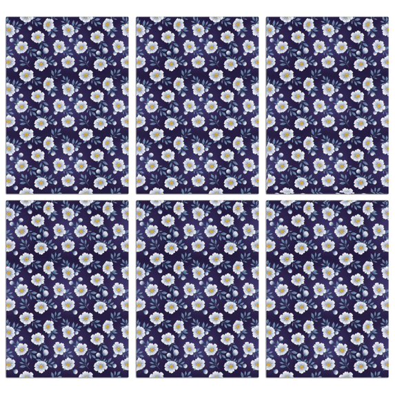 2 Pcs Pioneer Flower Floral Print Pattern Kitchen Towels, Funny Microfiber Dish Towel Set, 18" X 26" Tea Towels