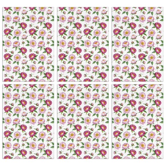 2 Pcs Pioneer Flower Floral Print Pattern Kitchen Towels, Funny Microfiber Dish Towel Set, 18" X 26" Tea Towels