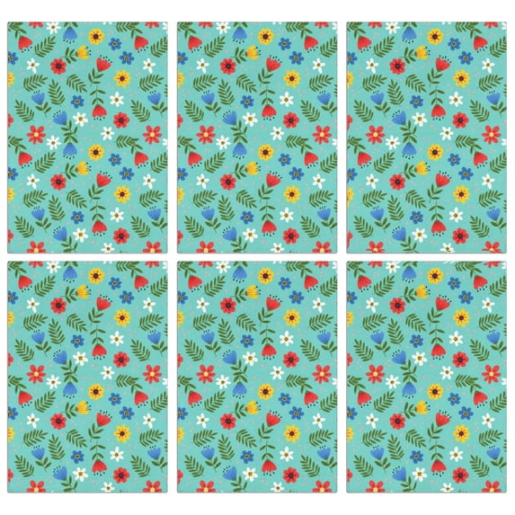 2 Pcs Pioneer Flower Floral Print Pattern Kitchen Towels, Funny Microfiber Dish Towel Set, 18" X 26" Tea Towels