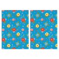 thumbnail image 1 of 2 Pcs Pioneer Flower Floral Print Pattern Kitchen Towels, Funny Microfiber Dish Towel Set, 18" X 26" Tea Towels, 1 of 6