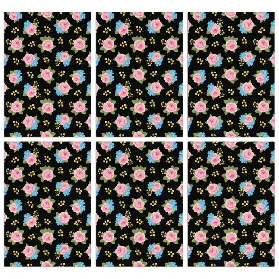 2 Pcs Pioneer Flower Floral Print Pattern Kitchen Towels, Funny Microfiber Dish Towel Set, 18" X 26" Tea Towels