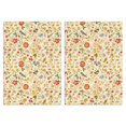 thumbnail image 1 of 2 Pcs Pioneer Flower Floral Print Pattern Kitchen Towels, Funny Microfiber Dish Towel Set, 18" X 26" Tea Towels, 1 of 6