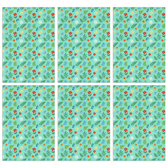 2 Pcs Pioneer Flower Floral Print Pattern Kitchen Towels, Funny Microfiber Dish Towel Set, 18" X 26" Tea Towels
