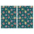 thumbnail image 1 of 2 Pcs Pioneer Flower Floral Print Pattern Kitchen Towels, Funny Microfiber Dish Towel Set, 18" X 26" Tea Towels, 1 of 6