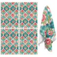 thumbnail image 1 of 2 Pcs Pioneer Flower Floral Print Pattern Kitchen Towels, Funny Microfiber Dish Towel Set, 18" X 26" Tea Towels, 1 of 6