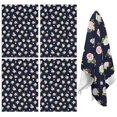 thumbnail image 1 of 2 Pcs Pioneer Flower Floral Print Pattern Kitchen Towels, Funny Microfiber Dish Towel Set, 18" X 26" Tea Towels, 1 of 6
