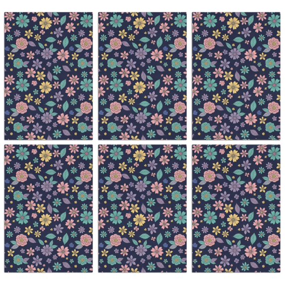2 Pcs Pioneer Flower Floral Print Pattern Kitchen Towels, Funny Microfiber Dish Towel Set, 18" X 26" Tea Towels
