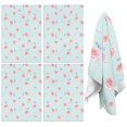 thumbnail image 1 of 2 Pcs Pioneer Flower Floral Print Pattern Kitchen Towels, Funny Microfiber Dish Towel Set, 18" X 26" Tea Towels, 1 of 6